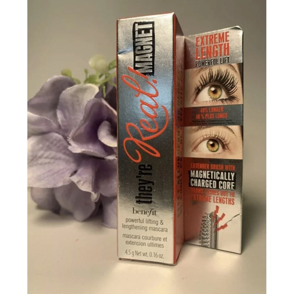Benefit Cosmetics They're Real Magnet Extreme Mascara Black Mini .16oz Authentic